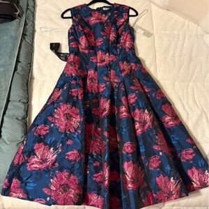 NWT- Kay Unger New York floral jacquard cocktail dress. NWT